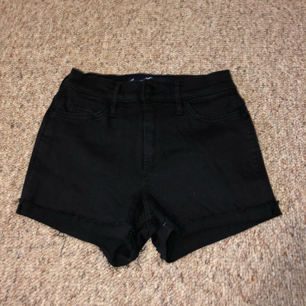 Black Jean Shorts- Holister